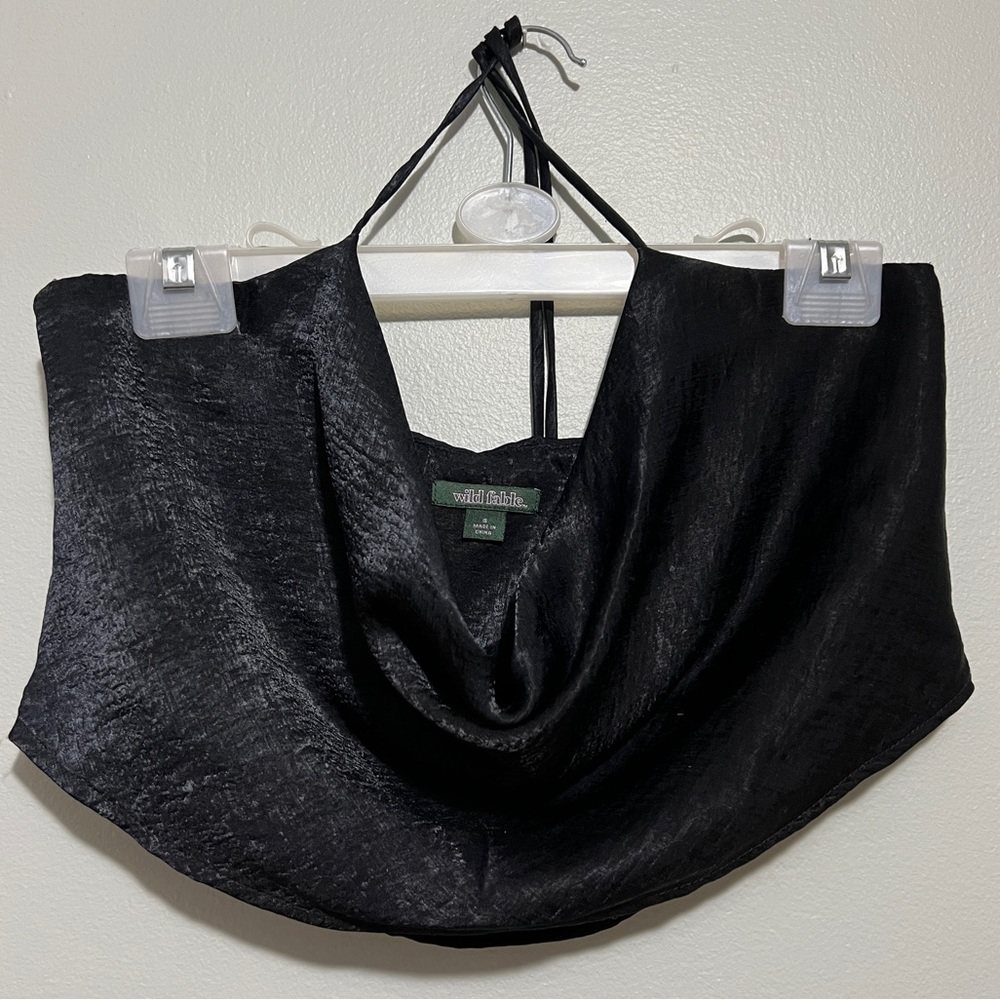 Target black halter double lined top